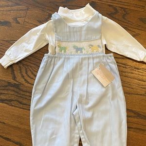 Smocked Horse Longall with turtleneck by House of Hatton